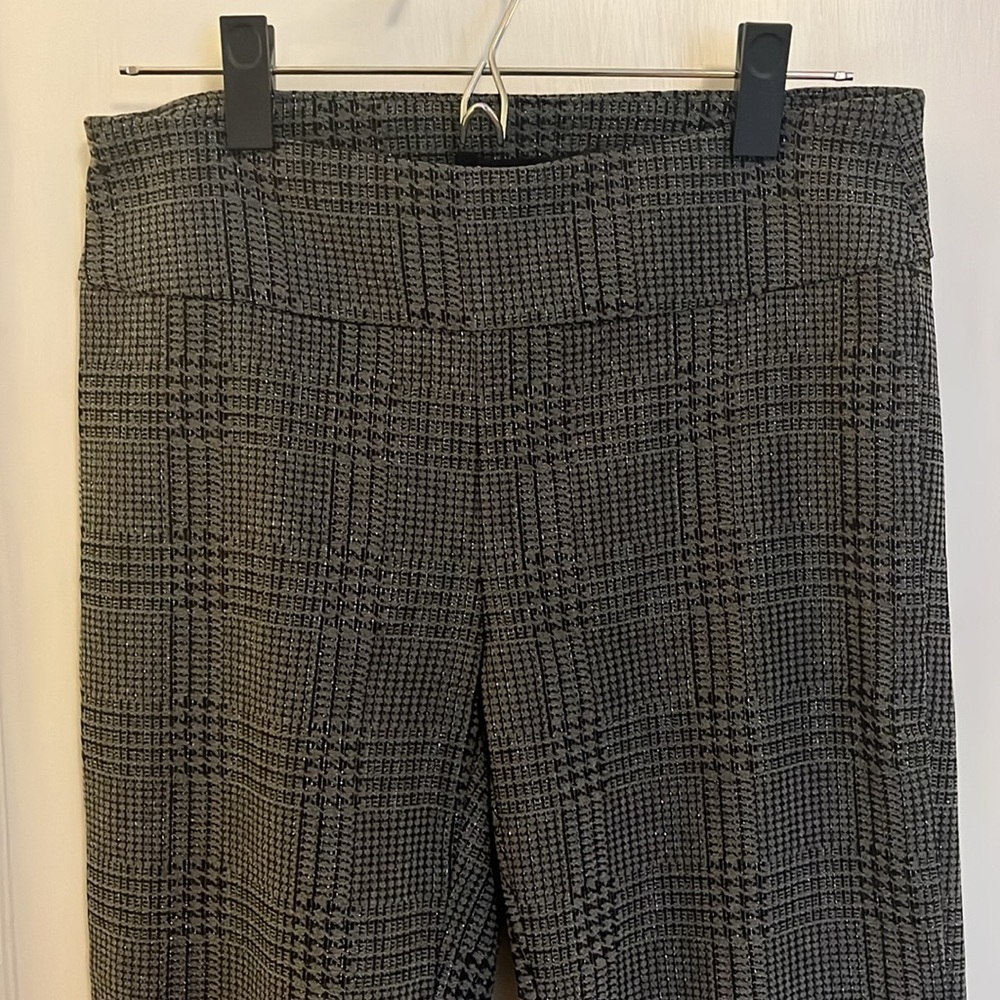 Ankle-Length Black and Gray Legging Trousers by Zac & Rachel (Size 6)
